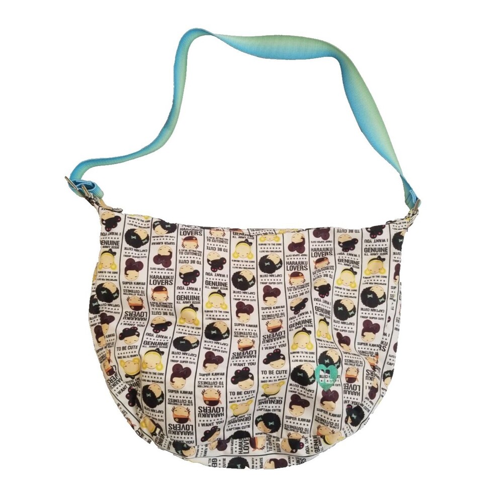 Harajuku Lovers Graphic Print Shoulder Bag Y2K Kawaii Anime Gwen Stefani *flaw